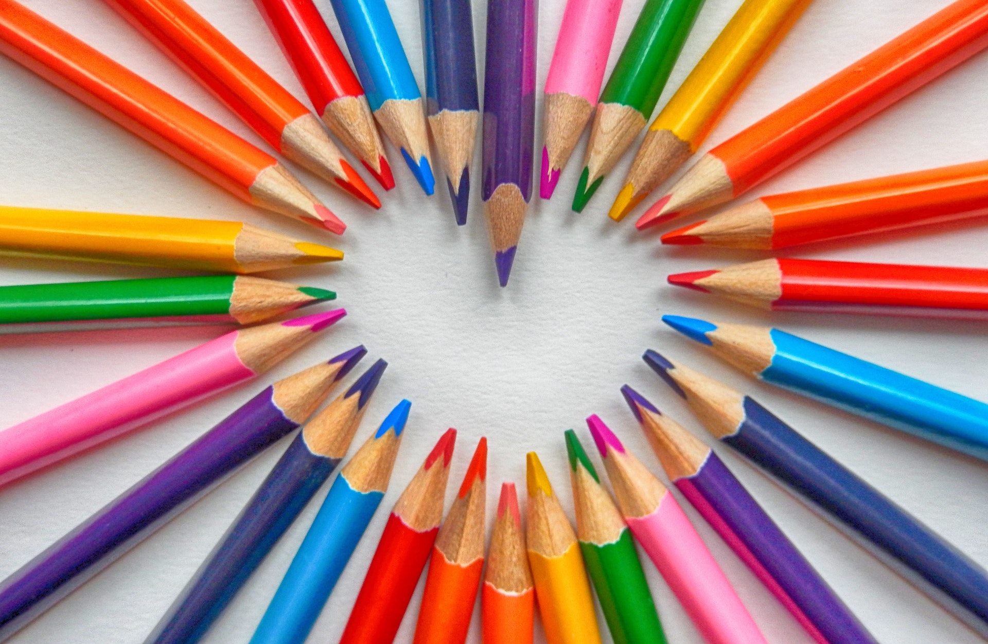 crayons representing diversity. 